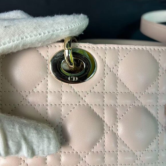Dior Lady D-Joy Bag – Cream Lambskin with Gold Hardware - Picture 10 of 16